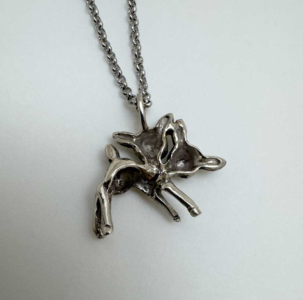 2 Headed Deer Necklace