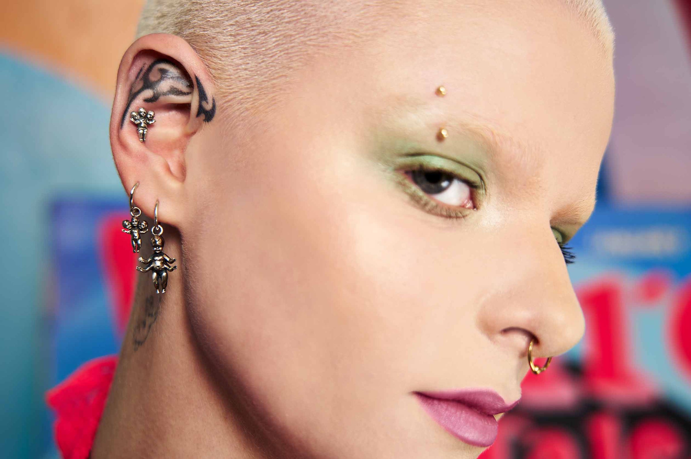 Three Headed Baby Hoop Earrings tiny – Anomaly