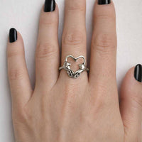Rats in Love Heart Ring