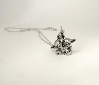 Sitting 2 Headed Deer Necklace