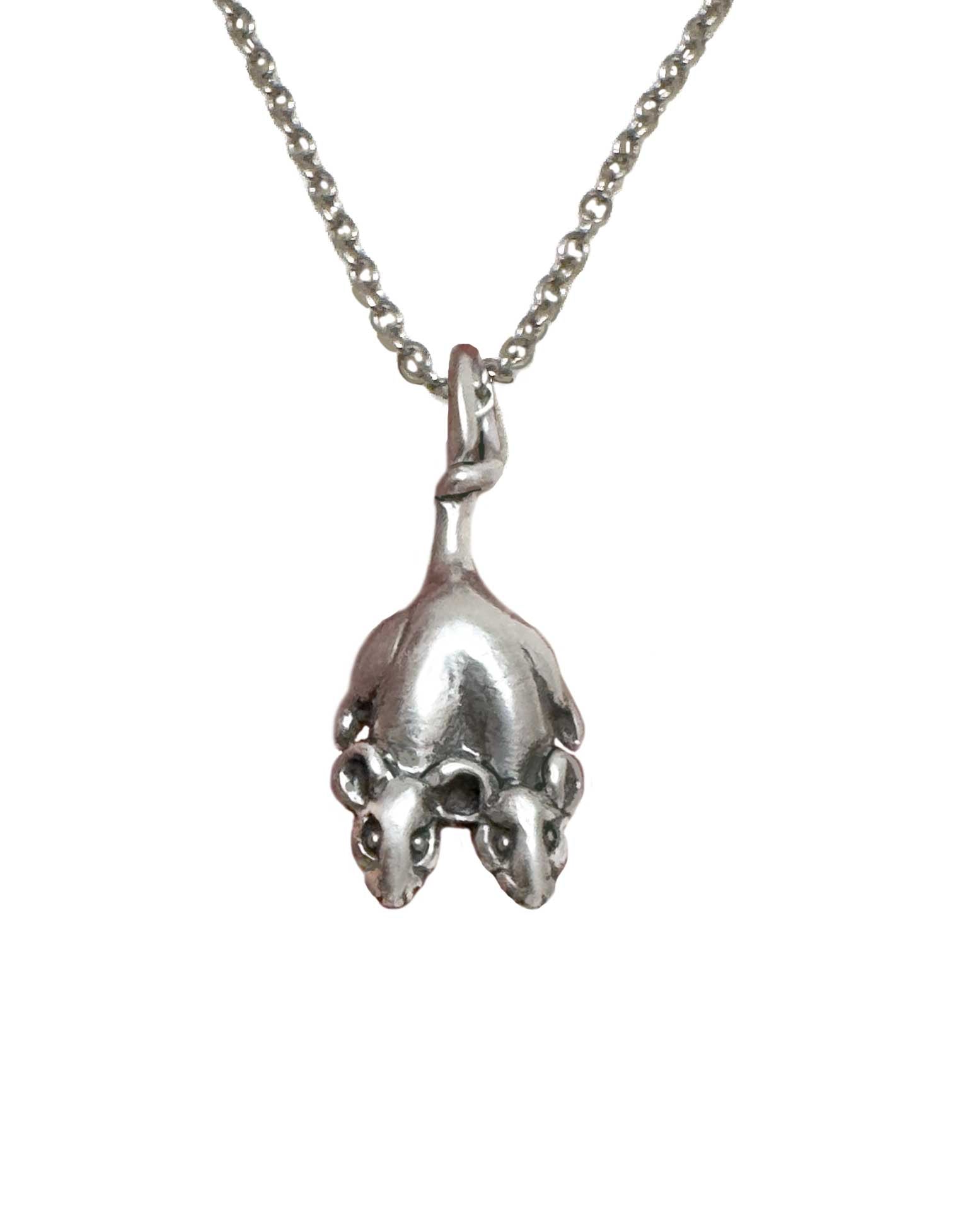 Two Headed Rat Necklace