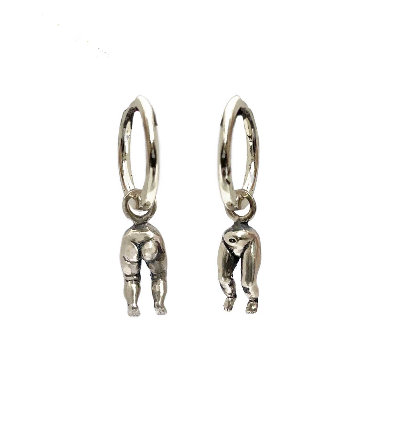 Baby Doll Bottom Hoop Earrings Ready to Ship - Main Image