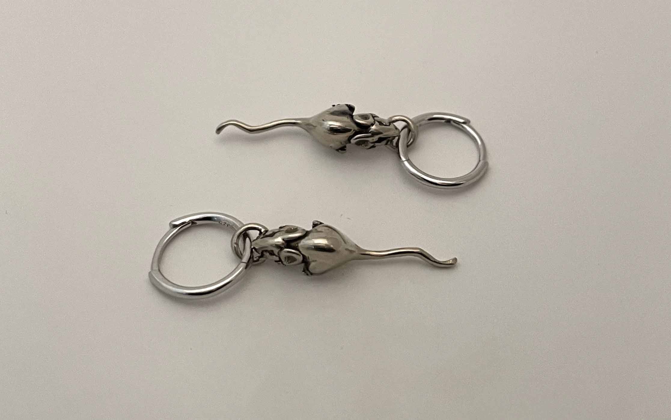 Rat Hoop Earrings Ready to Ship