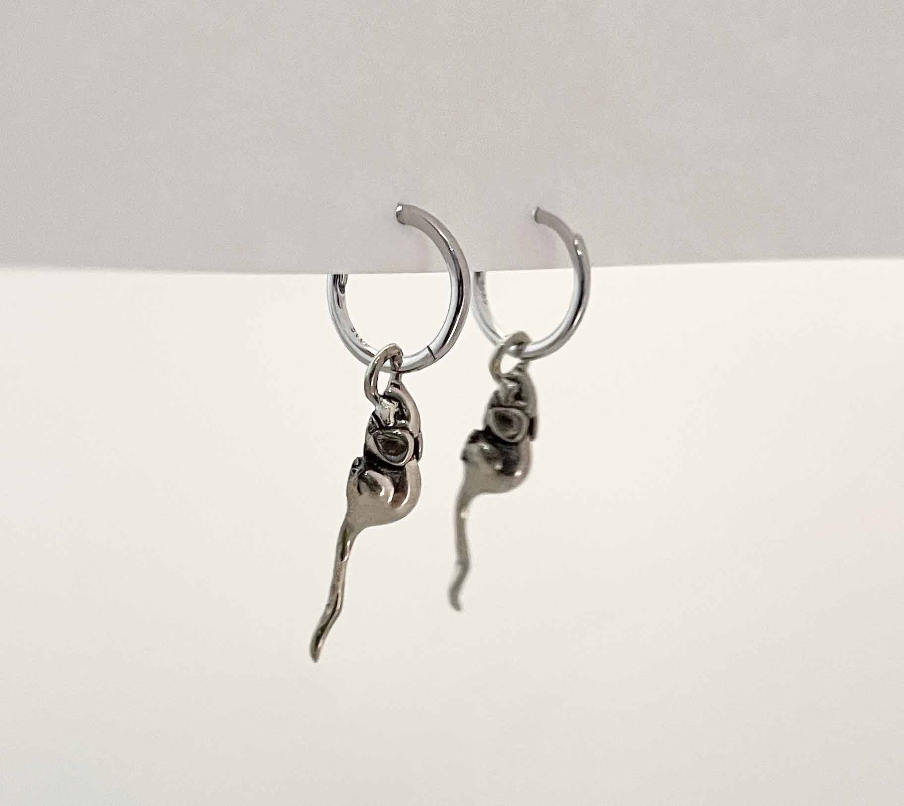 Rat Hoop Earrings Ready to Ship