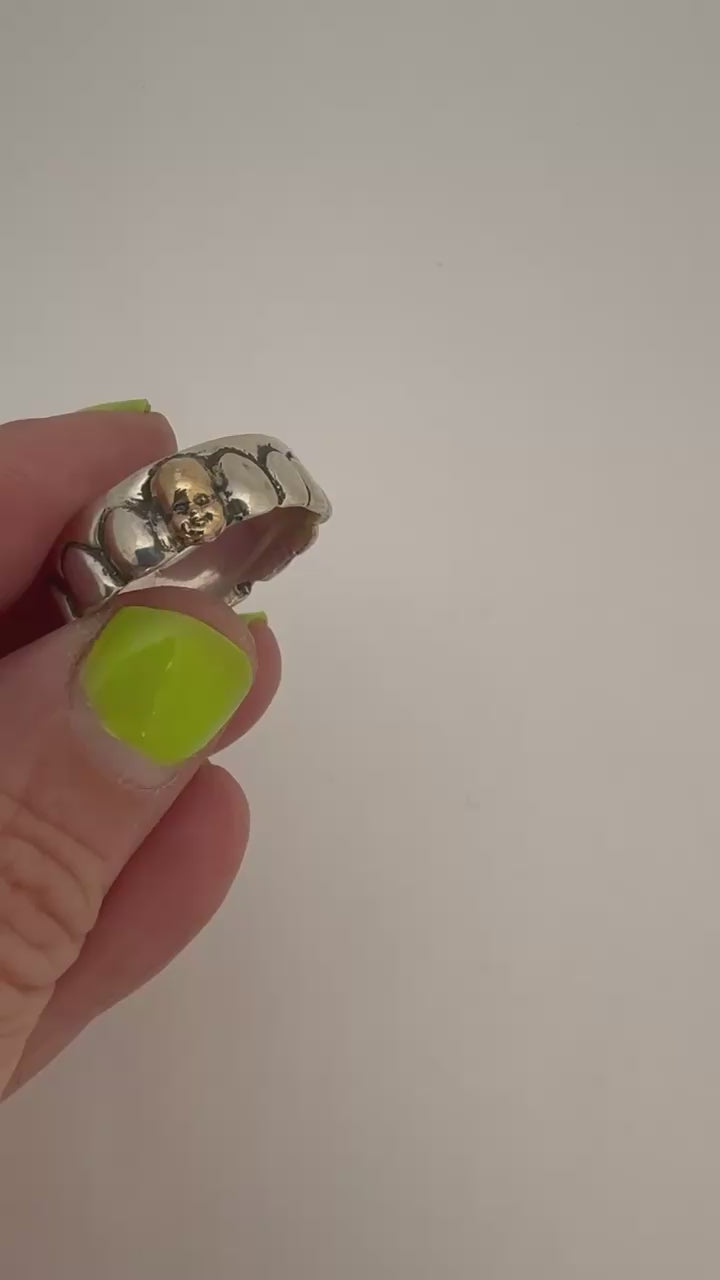 Gold Baby Head Tooth Ring