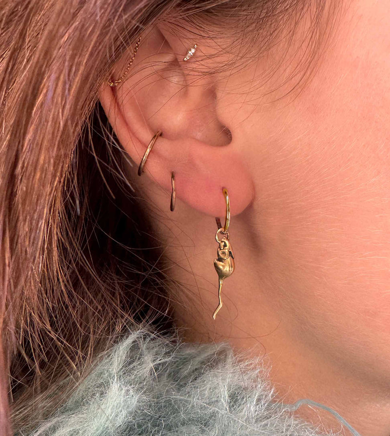 Rat Hoop Earrings
