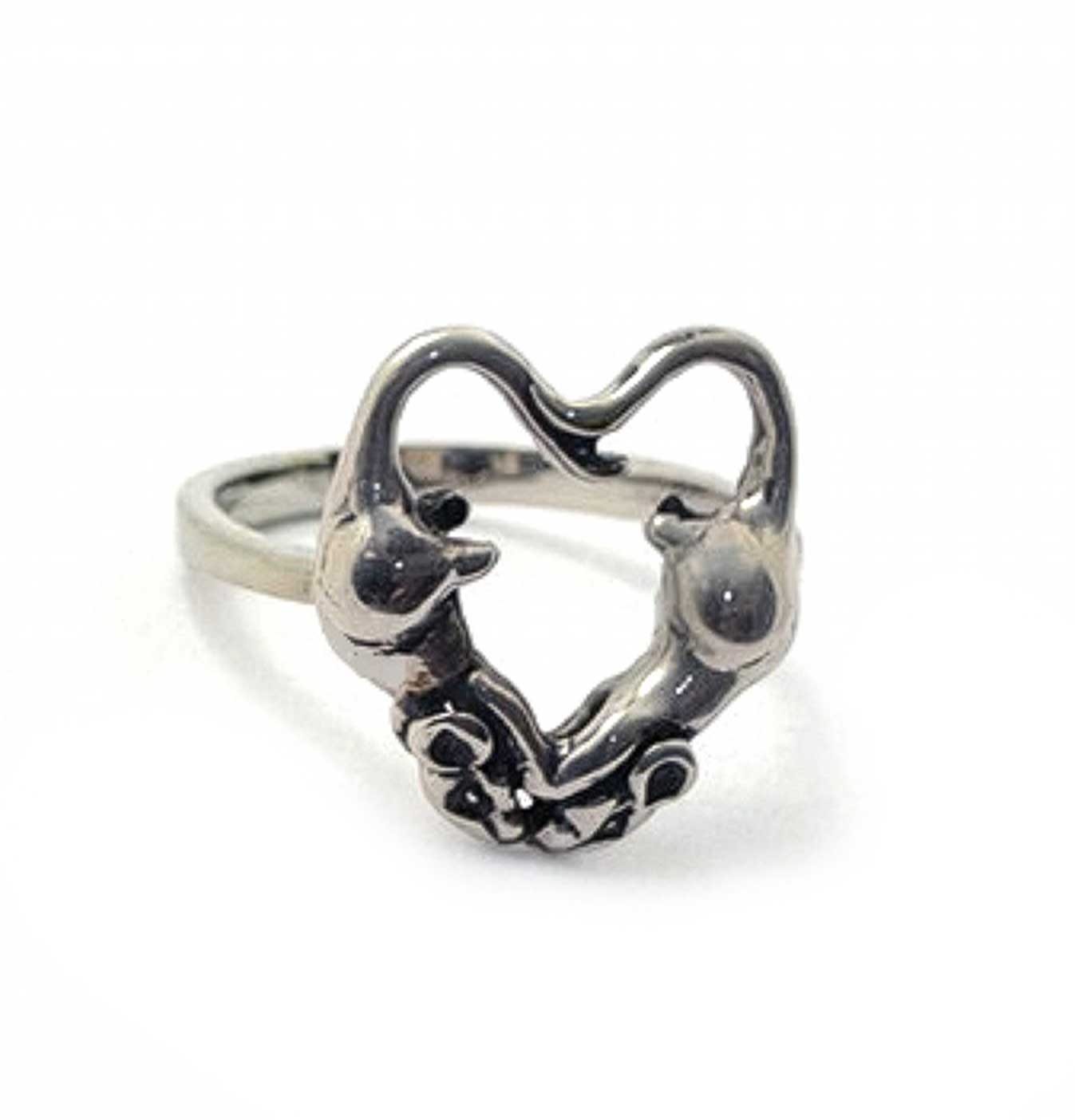 Rats in Love Heart Ring