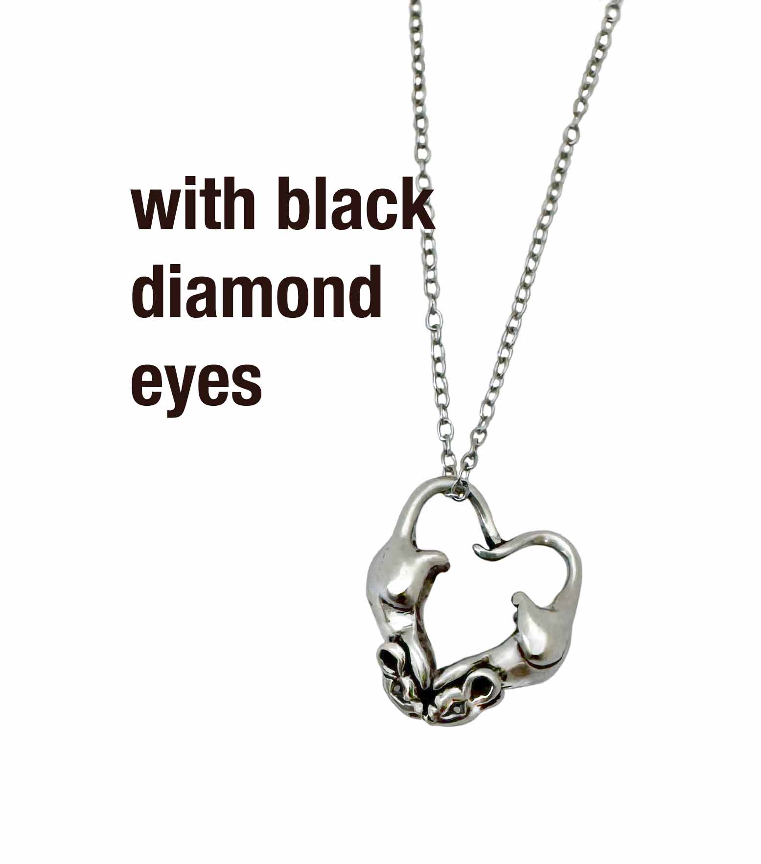 Rats in Love Heart Necklace