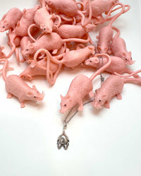 Two Headed Rat Necklace