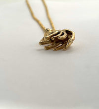 underside creepy cute deer necklace gold anomaly jewelry