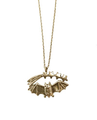 Bat and Shooting Stars Necklace - Anomaly Jewelry