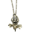 carnival clown necklace charm silver