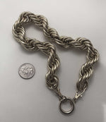 Rope Chain Dog Collar "The Dookie" in Silver