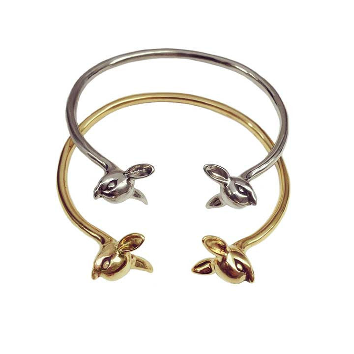 Deer fawn bangle Bracelet gold and silver - Anomaly Jewelry