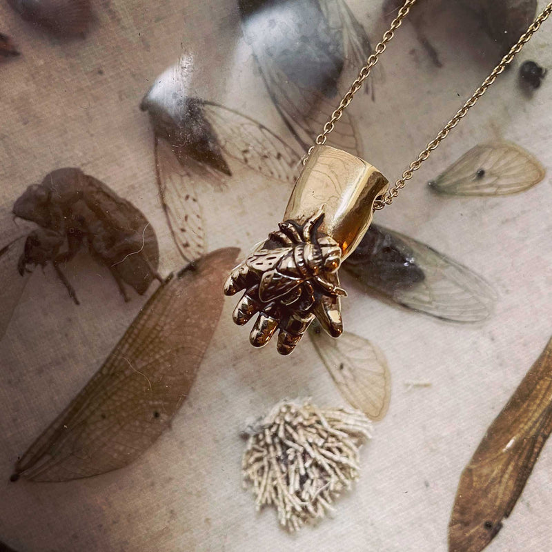 Fly in Hand Necklace