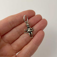 tiny minimal baby charm earring silver four arm