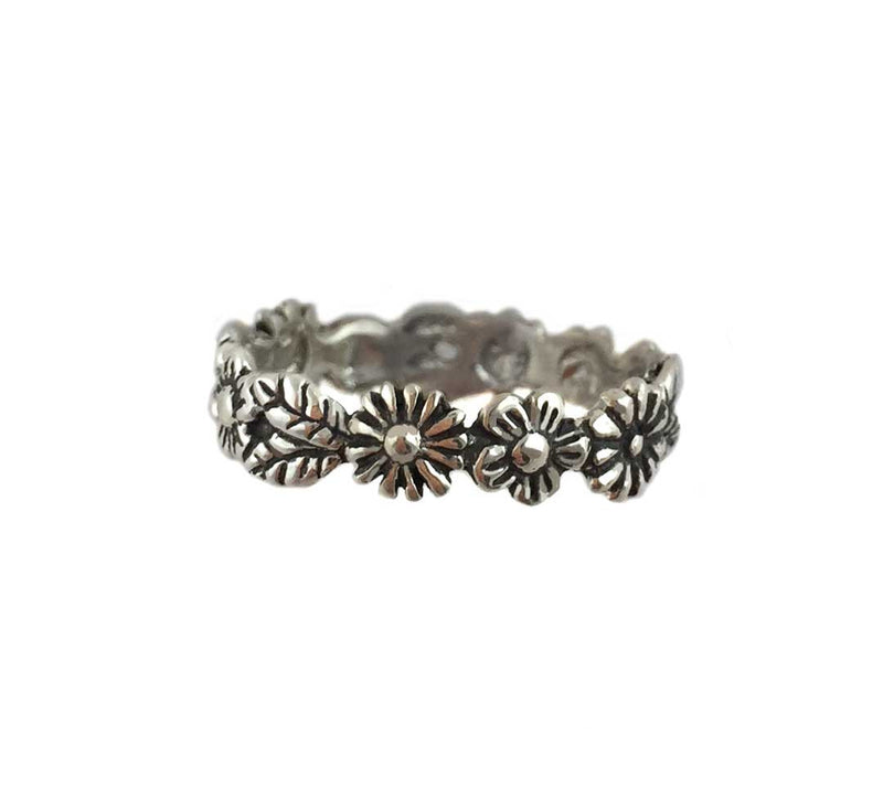 flower floral silver Garland Ring - Anomaly Jewelry