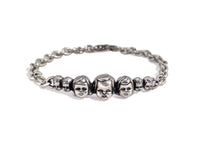 creepy cute unique peculiar handmade baby doll head bracelet 7 baby heads different sizes silver bracelet