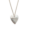 pearl heart necklace small silver gold charm