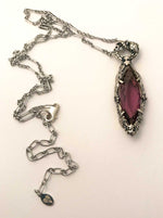 Marquise Necklace Amethyst - Anomaly Jewelry