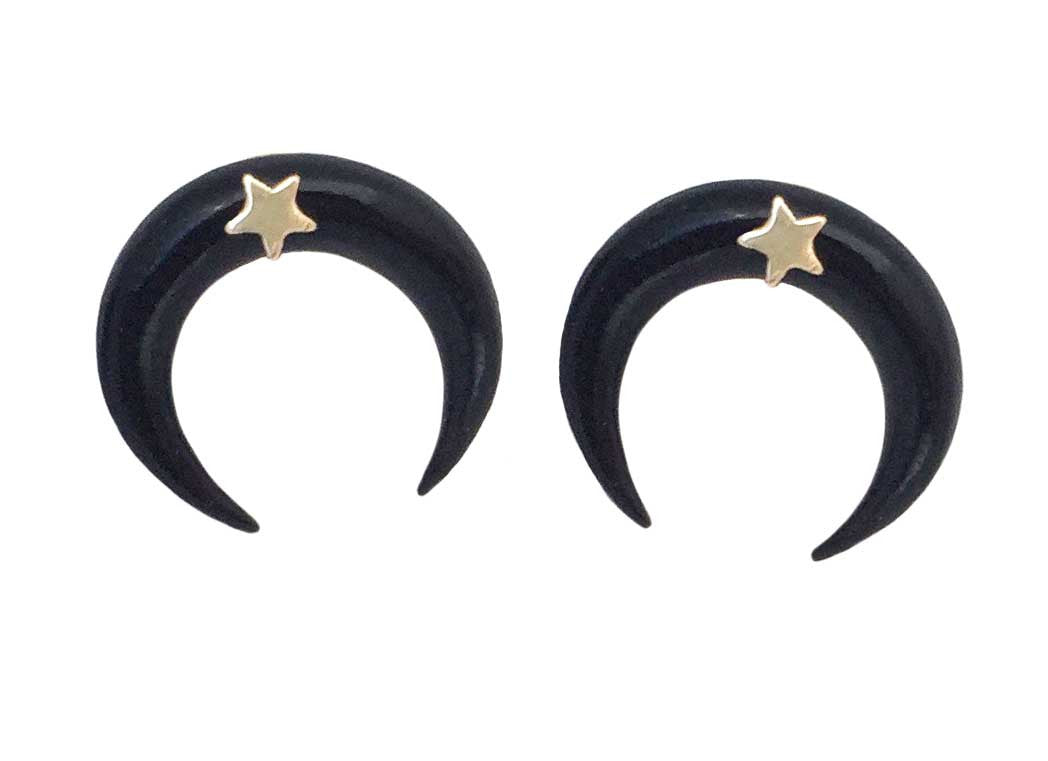 Crescent moon and star Earrings - Anomaly Jewelry