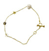 Pearl Skull Bracelet in gold and white - Anomaly Jewelry