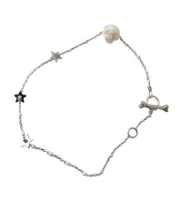 Pearl Skull Bracelet in gold and white - Anomaly Jewelry