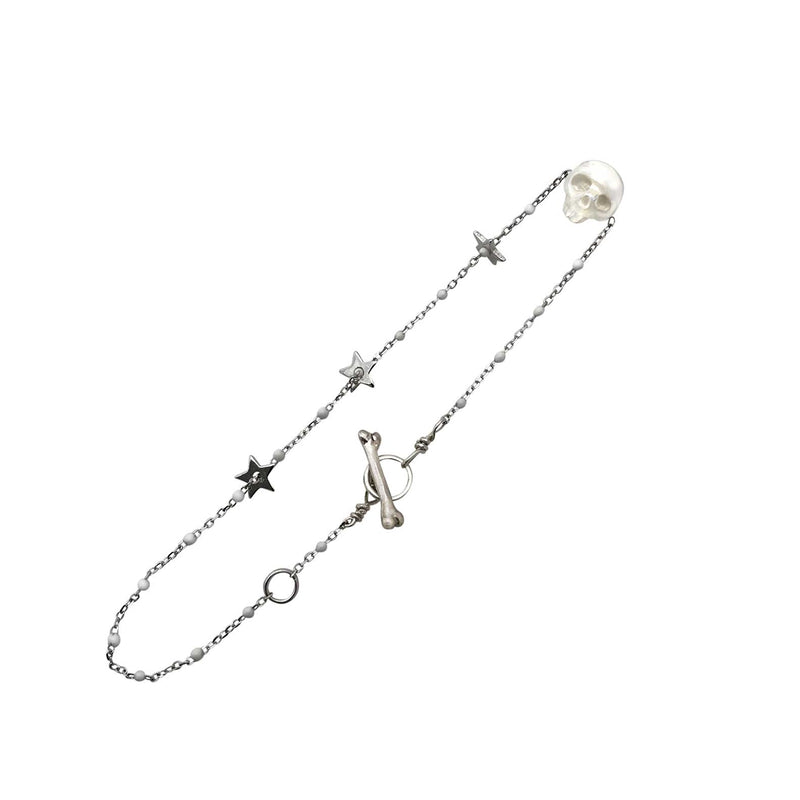 pearl skull stars stackable bracelet