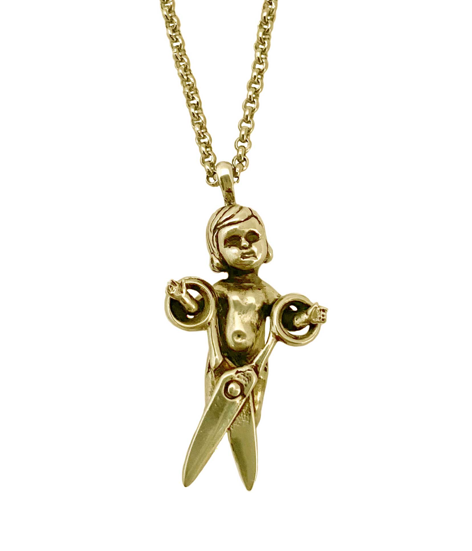 Baby Doll Head Haircut Mishap Necklace – Anomaly