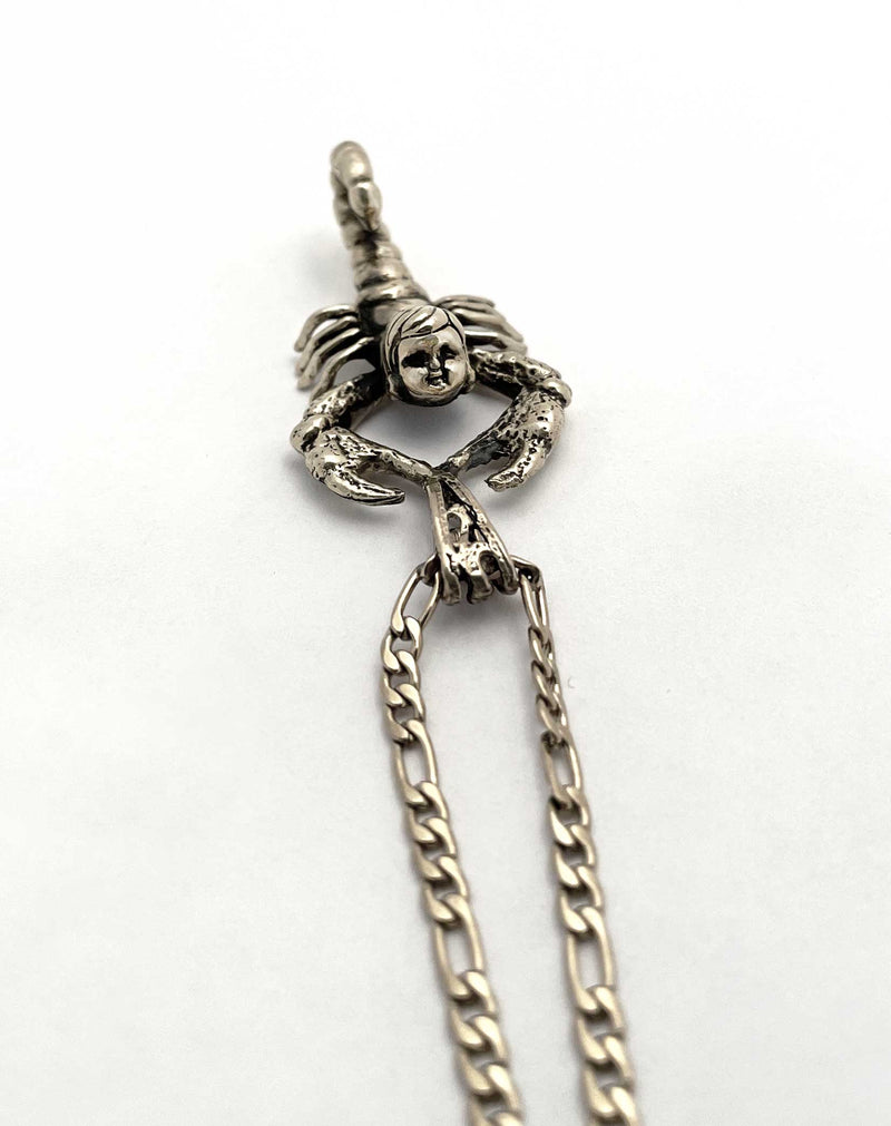 scorpion baby doll necklace charm silver