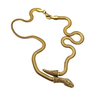 statement necklace snake chain gold