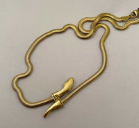 statement necklace snake chain gold