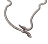 snake serpent chain necklace silver