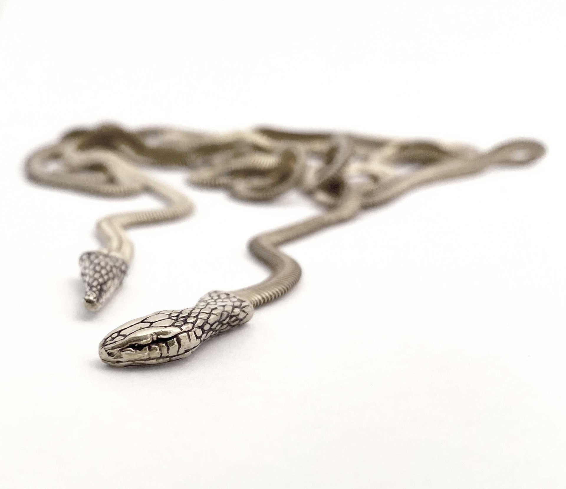 Snake Lariat Necklace in silver – Anomaly