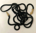 Snake Lariat Necklace in gold & black