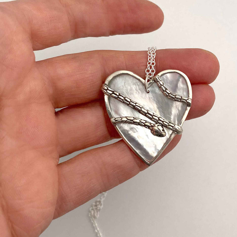 snake and heart necklace
