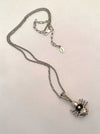 spider cat necklace silver