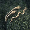 silver two headed snake serpent bracelet wrist arm cuff stackable