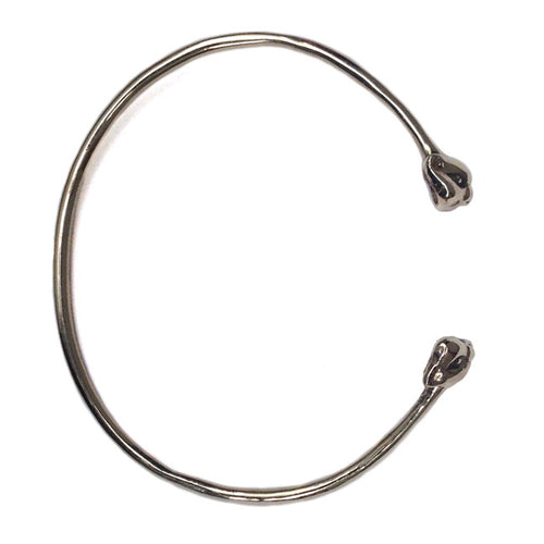 Cat Bracelet bangle stackable dainty silver - Anomaly Jewelry