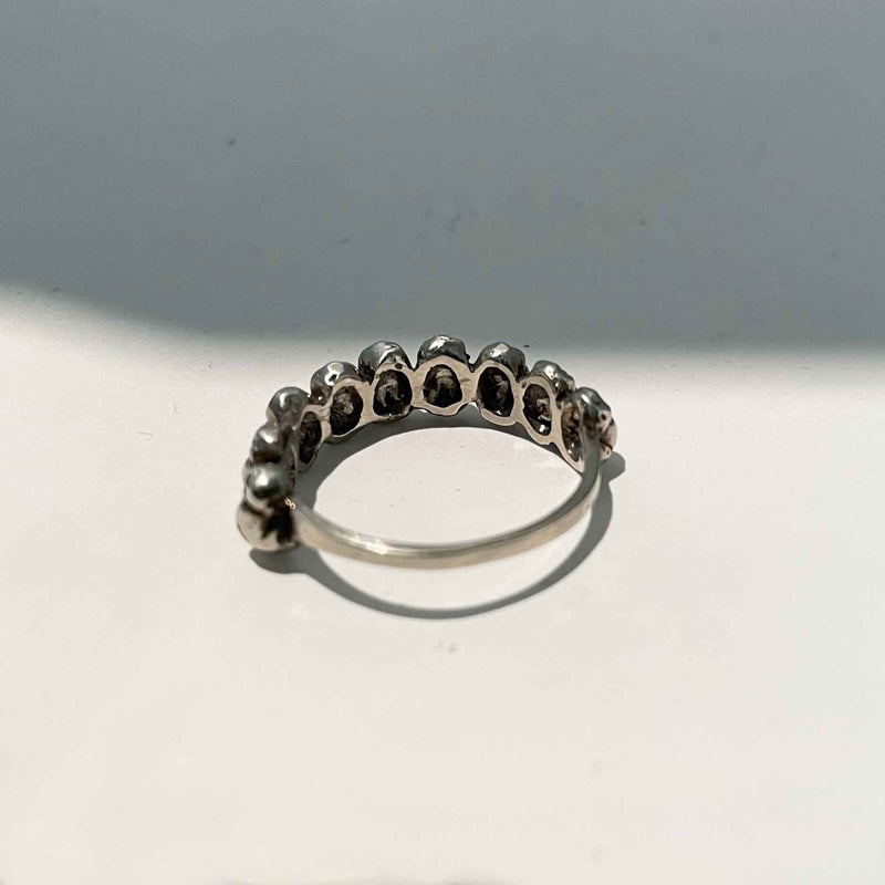 back of the baby head ring cute creepy silver stackable minimal