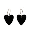 onyx heart earrings