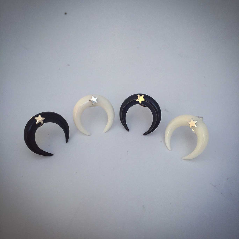 Crescent Moon Earrings- Ready to Ship - Anomaly Jewelry