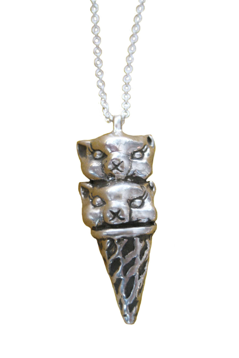 Two Scoops of Cat Necklace - Anomaly Jewelry